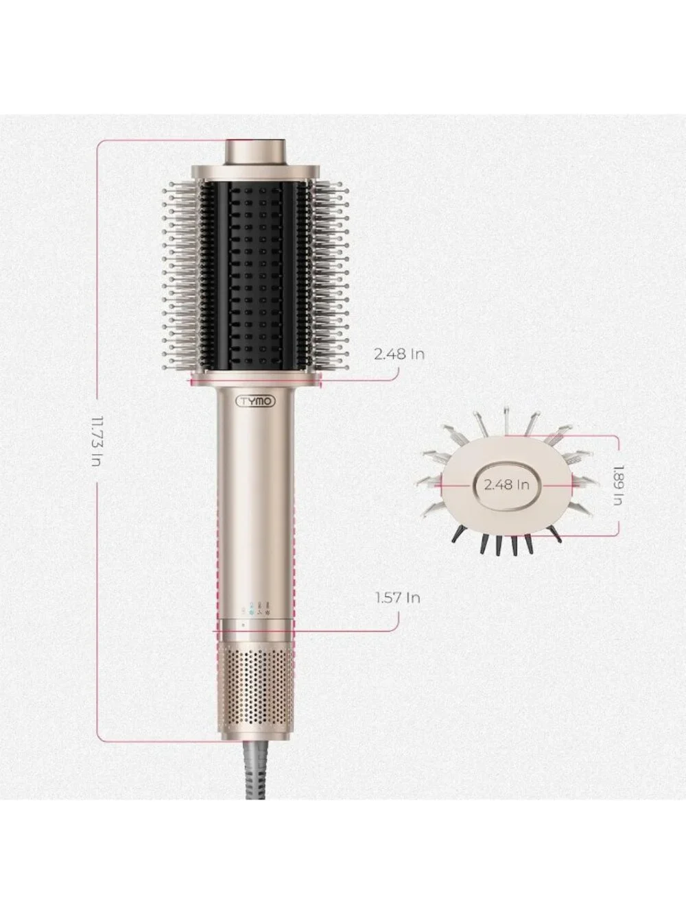 Lightweight 5-in-1 Ionic Blow Dryer Brush - Fast Drying, Adds Shine & Volume
